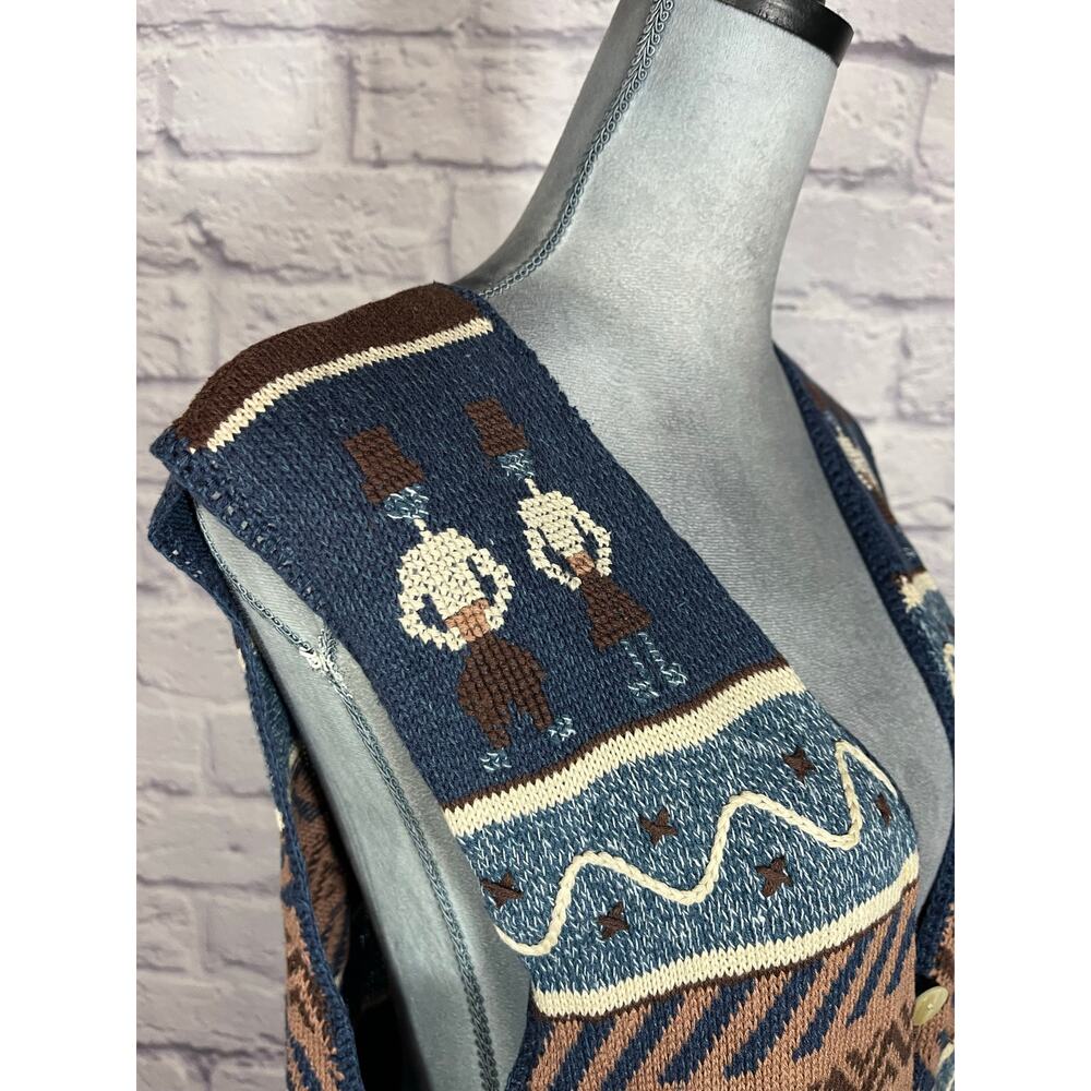 Vintage 90's Capezio Llama motif woven vest - Picture 10 of 10